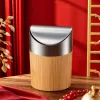 【 Jiehao Bamboo and Wood 】 Desk trash can, eco-friendly bamboo container, wooden packaging box, handcrafted storage box, gift packaging, simple and natural style Item Picture